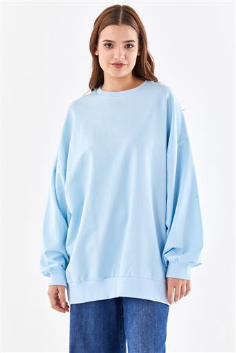 Oversize Basic Buz Mavisi Sweatshirt
