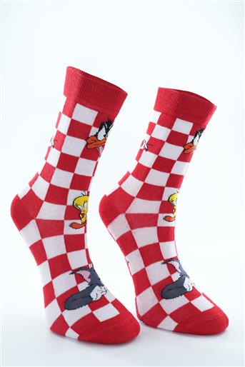 Socks-Red White 5781-264
