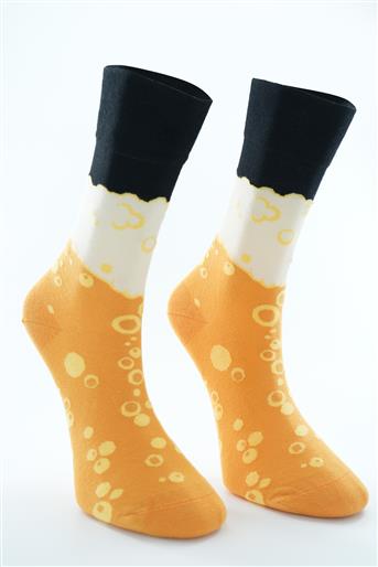 Köpük Detaylı Soket Çorap-Karma 4966-284