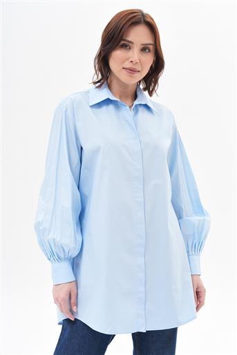 Gömlek Oversize-Mavi 230015-R191