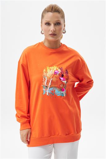 Sweatshirt-orange 270107-R213