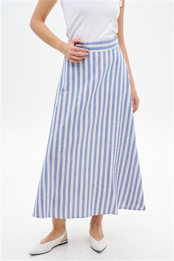 Skirt-Cream-Blue EMR-ER-1404-385