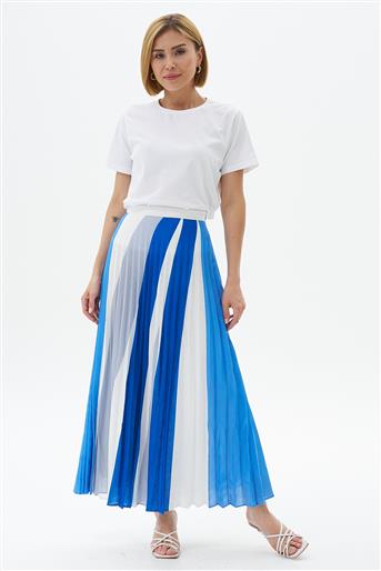 Skirt-İndigo ETK-0145-R1100