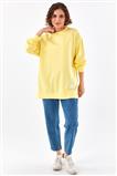 Basic Sarı Sweatshirt