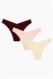 Bottom Underwear-Nude Burgundy Cappuccino NBB-328-426