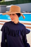 Deniz Kabuğu Camel Geniş Hasır Şapka 142321-46