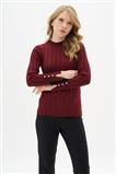 Blouse-Claret Red 24KTD301-1474