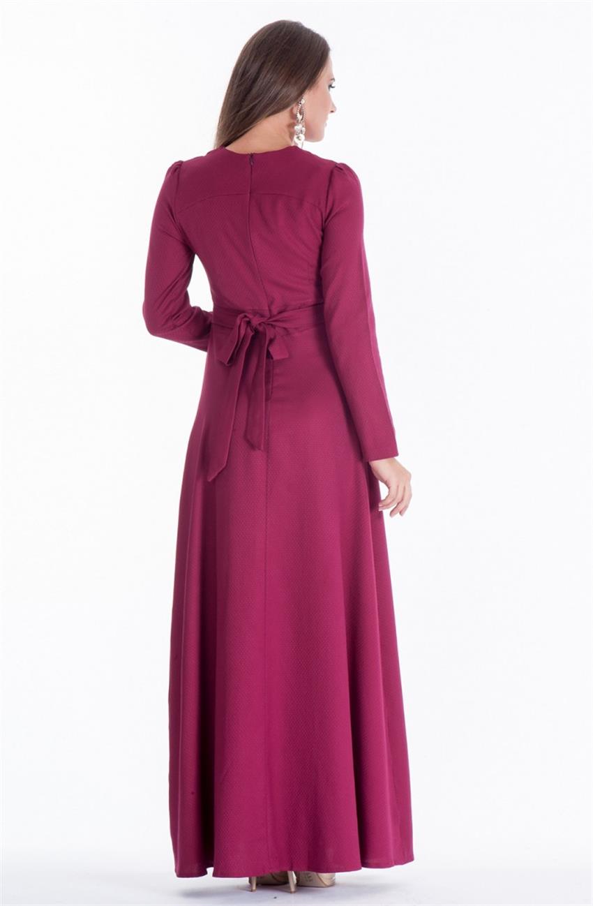 Ameerah Kloş Koyu Elbise Fuşya 5908-99