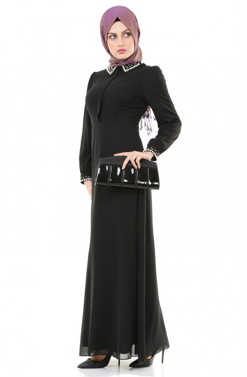 Evening Dress Dress-Black 7035-01