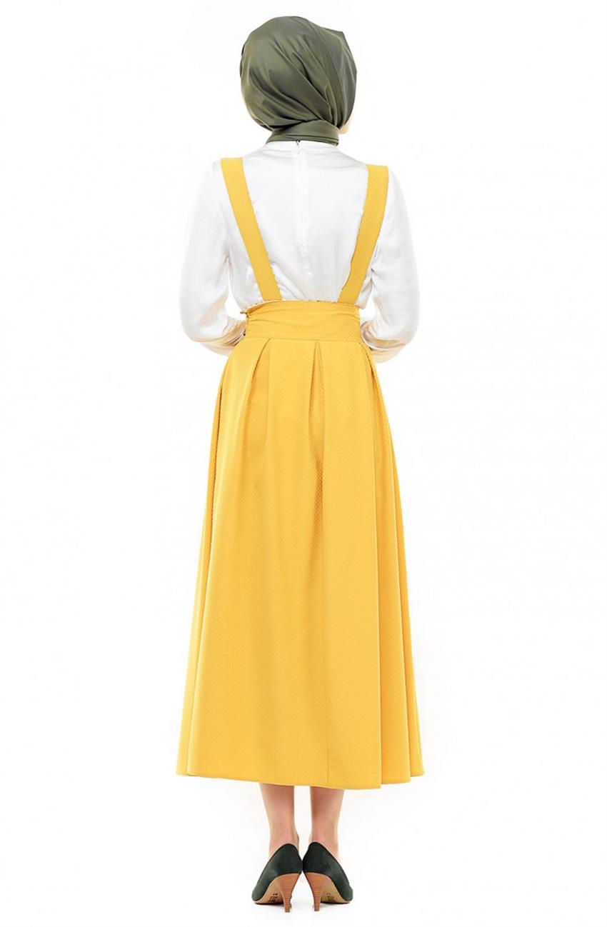 Salopet Sarı Elbise 1027-29