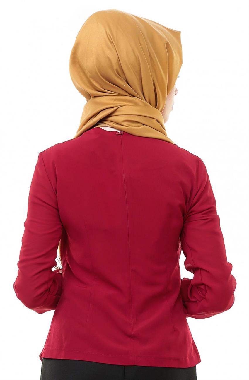 Blouse-Claret Red 1428-67