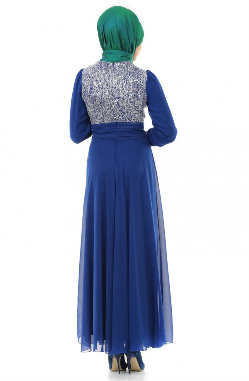 Evening Dress Dress-Sax Silver 7007-4706