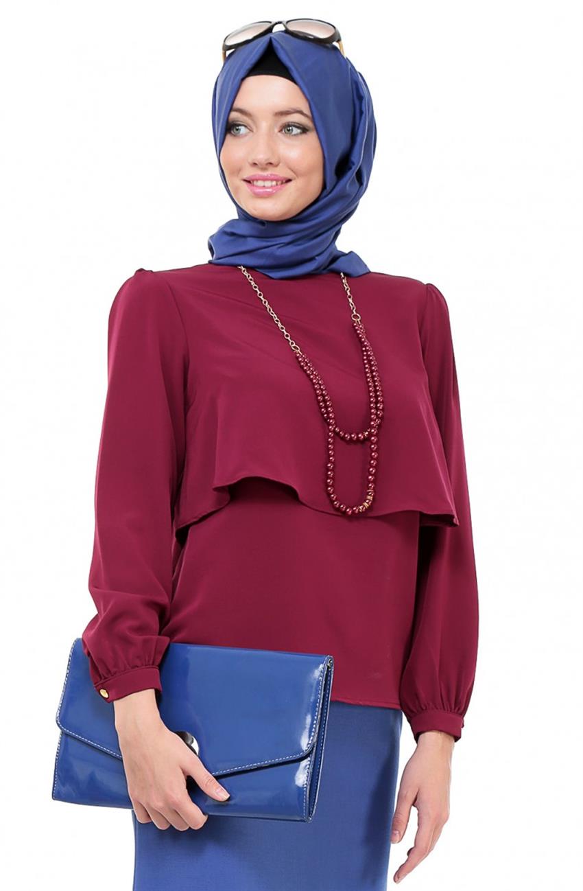 Blouse-Claret Red 9237-67