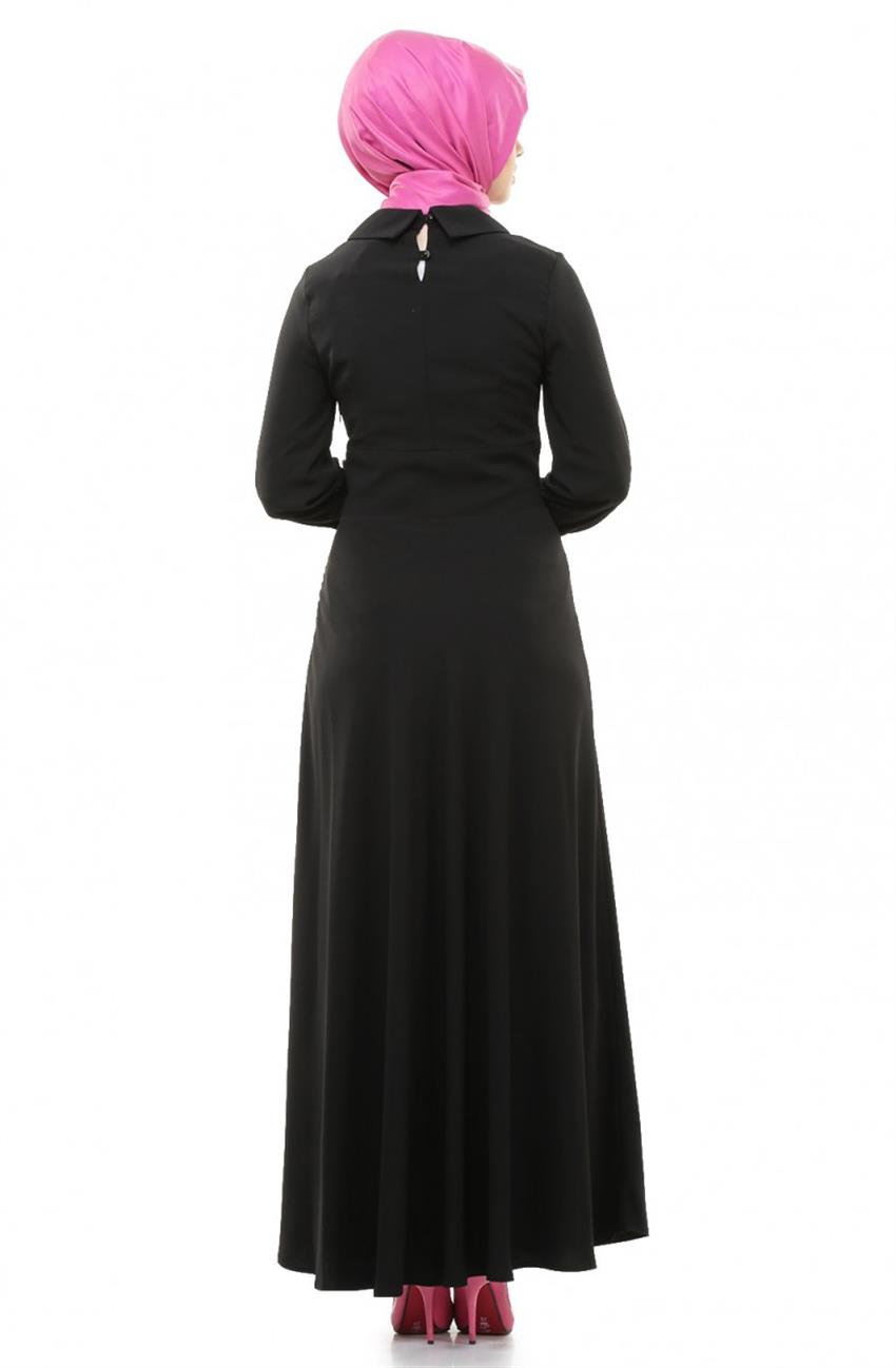 Siyah Elbise LR1566-01