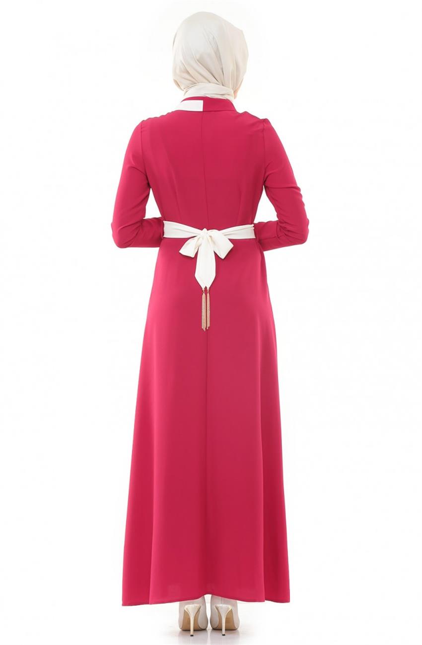 Dress-Claret Red White ARM531-6702