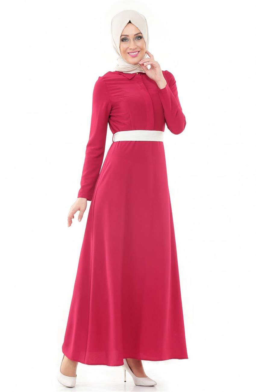 Dress-Claret Red White ARM531-6702
