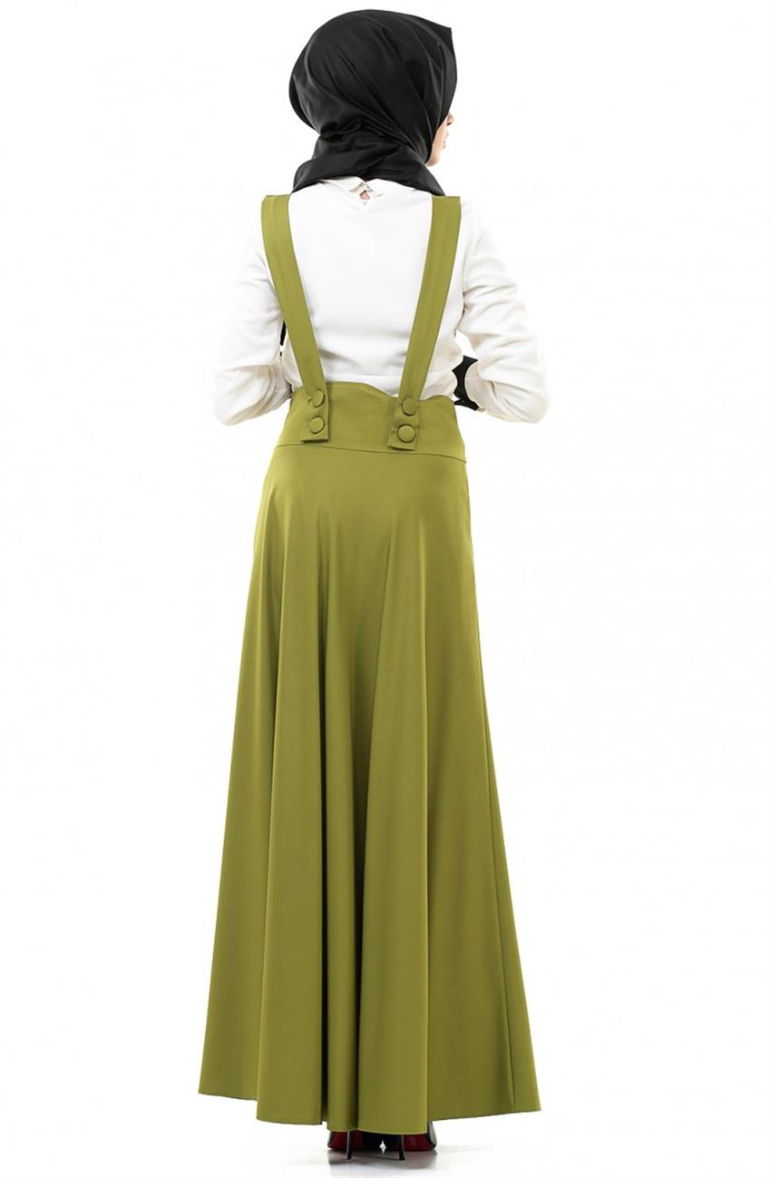 Salopet Elbise-Fıstk Yeşili 3308-23