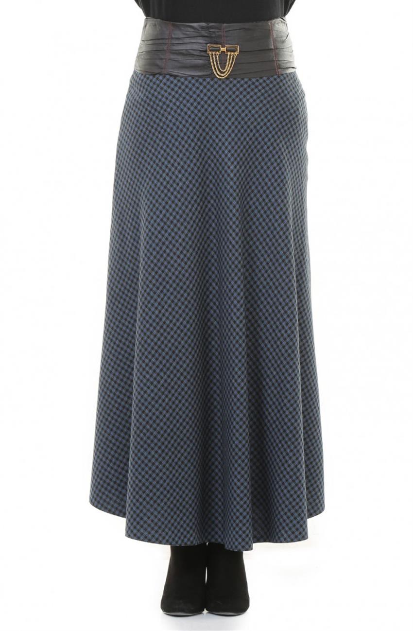 Skirt-Navy Blue 3456-17