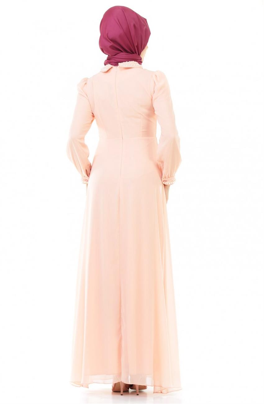 فستان سهرة فستان-لون البودرة ar-7035-41