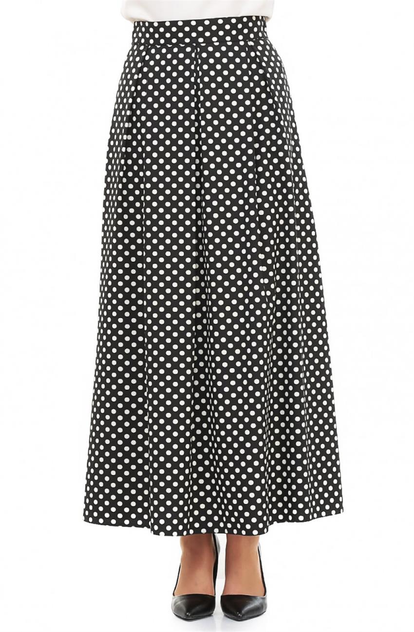Skirt-Black White LR1112-0102
