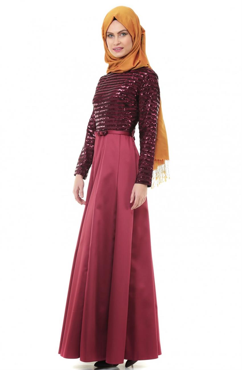 Evening Dress Dress-Claret Red KA-A5-23044-26