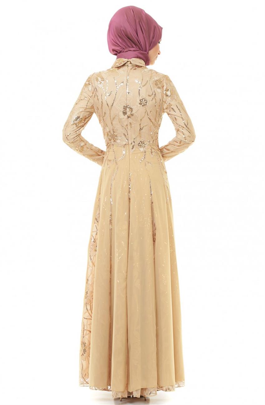 Evening Dress Dress-Gold KA-A5-23021-63