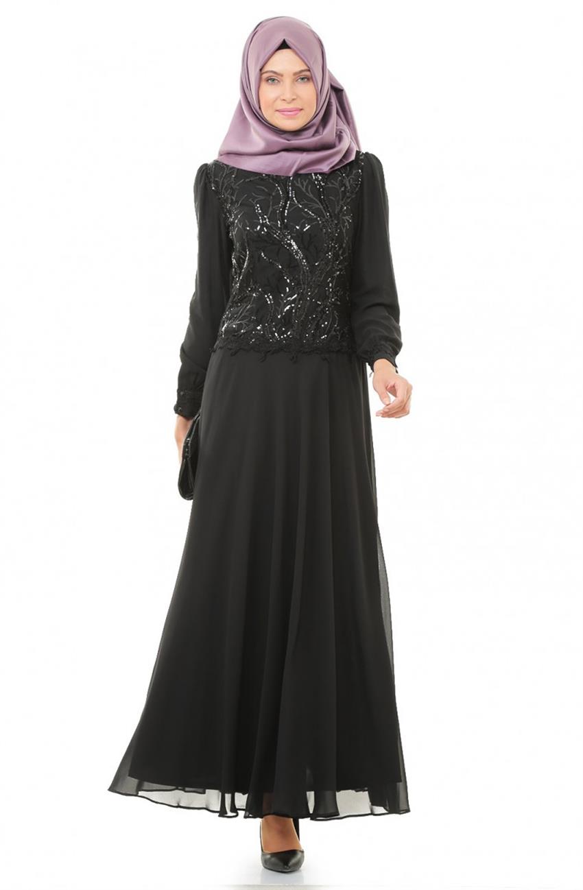Payet Evening Dress Dress-Black 4472-001-01