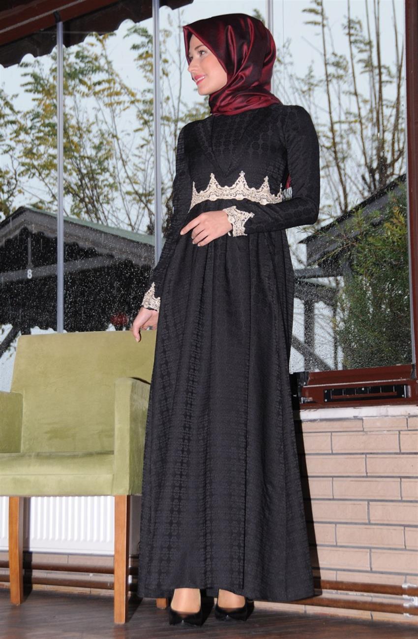Ara Zeynep Bilyay فستان-أسود EL004-01