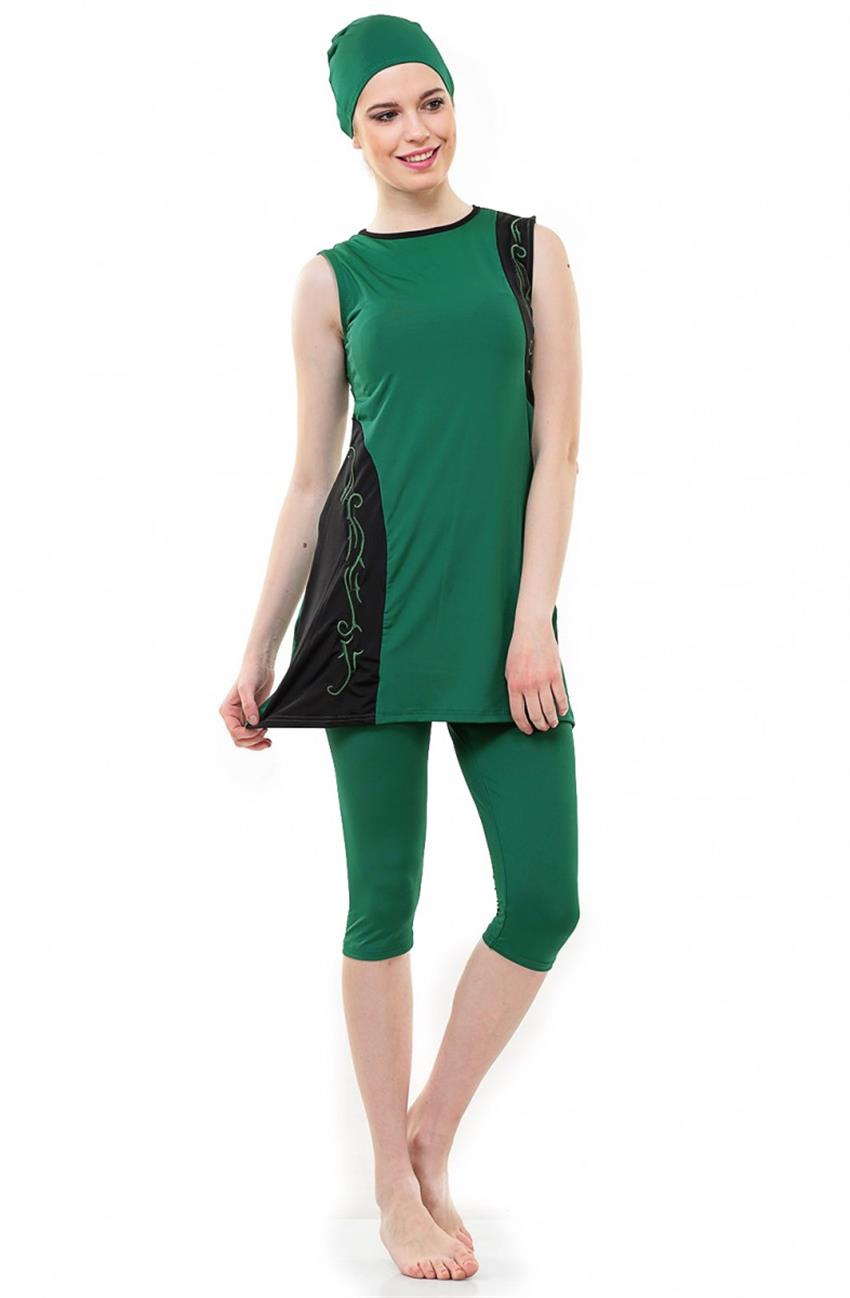 Tesettur ملابس سباحة-أخضر ar-1005-21