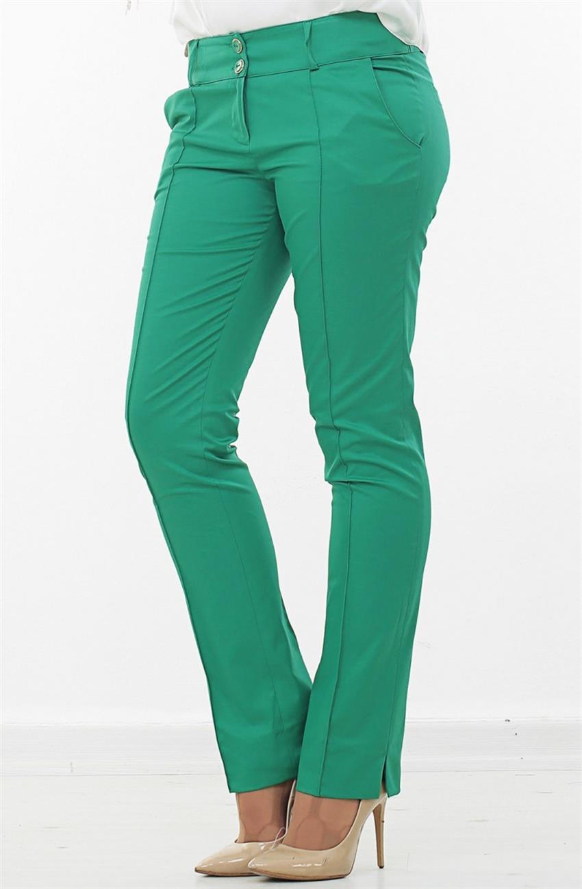 Klasik Kesim Yeşil Pantolon 1215-21
