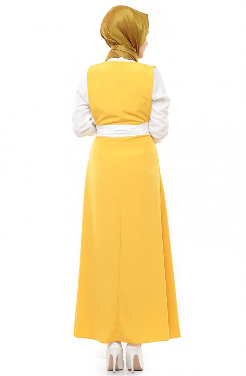 فستان طقم-أبيض أصفر ar-1545-0229