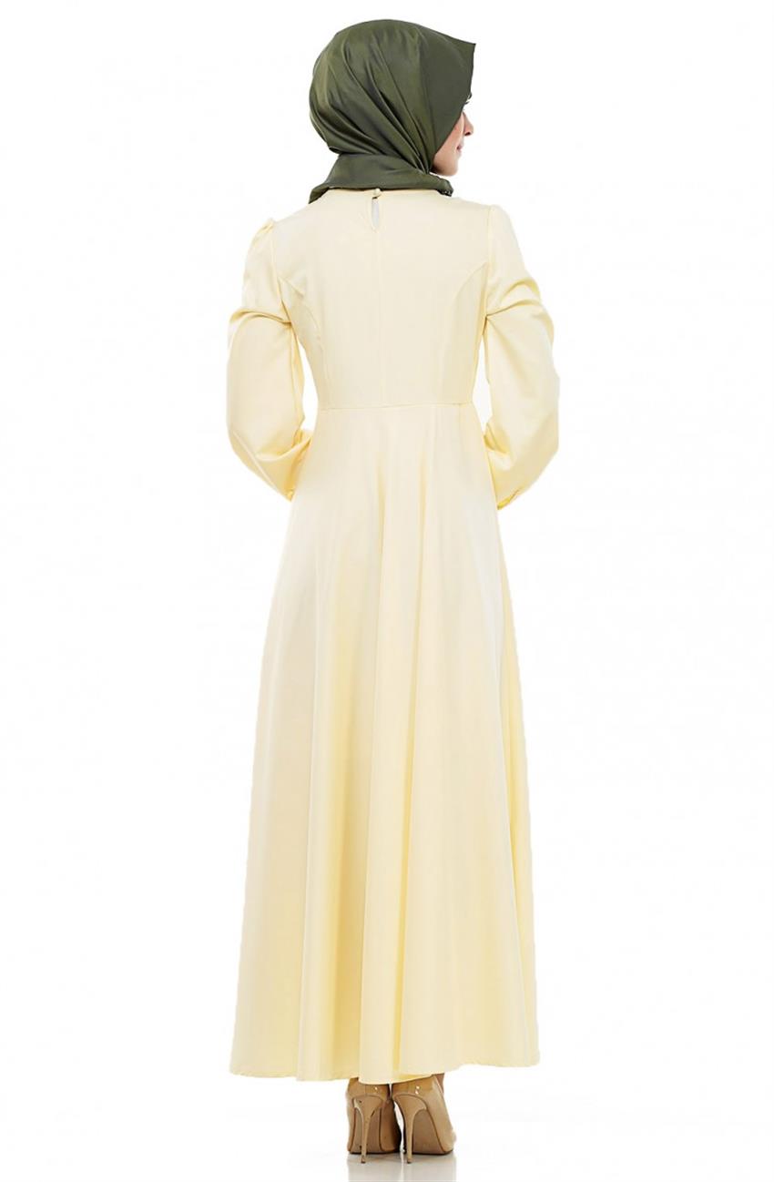 Sarı Elbise 8361-29