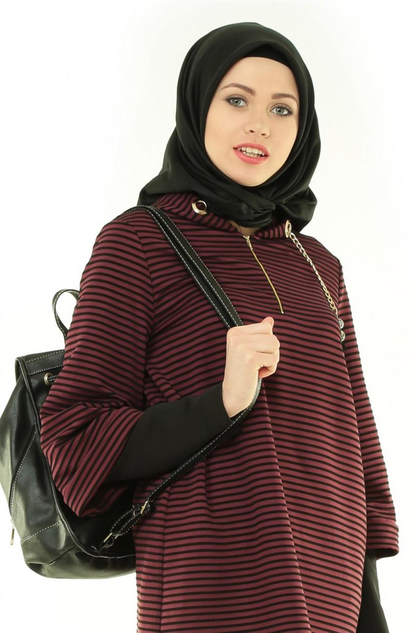 Tunic-Black Claret Red DO-A5-61027-1226