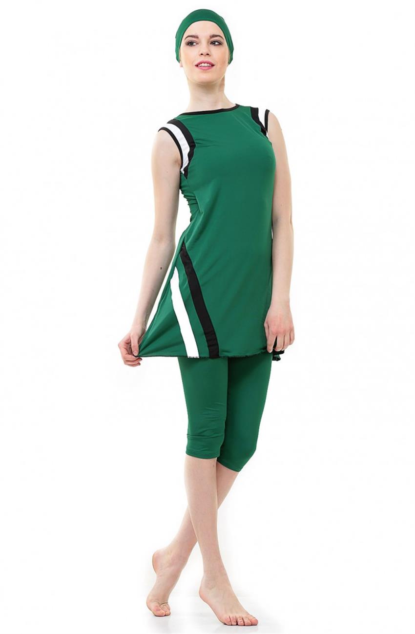 Tesettur ملابس سباحة-أخضر ar-1003-21