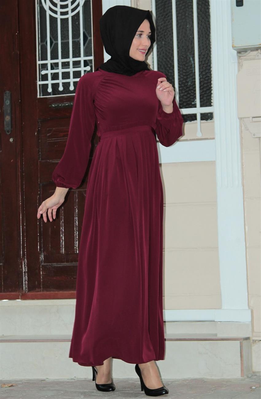 Ara Zeynep Bilyay Dress-Claret Red E17-67