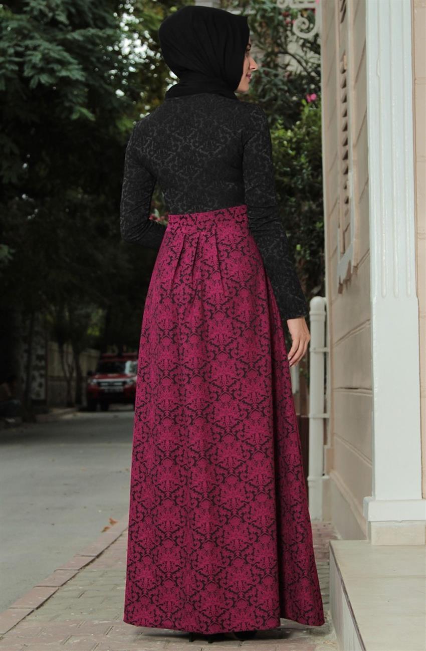 Ara Zeynep Bilyay فستان-فوشي أسود E24-4301