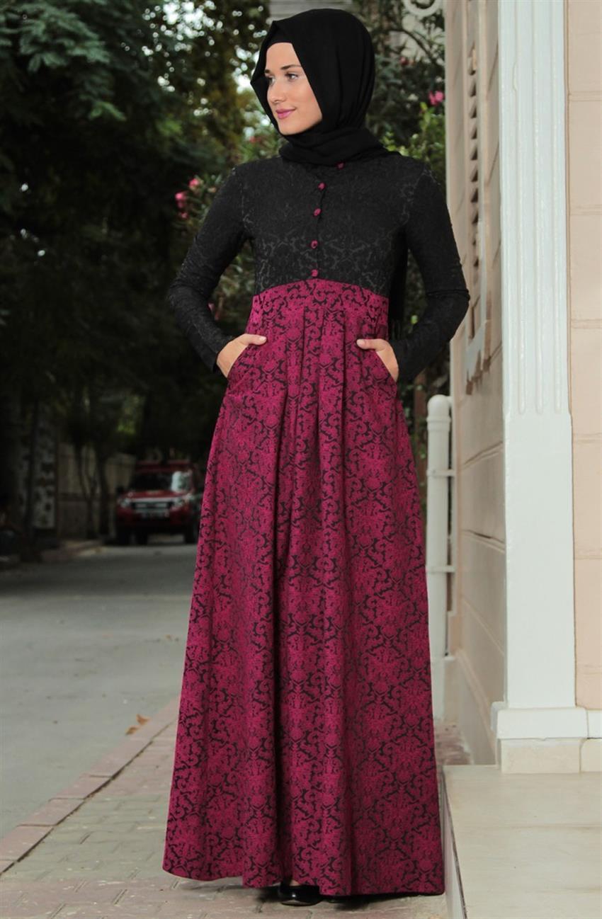 Ara Zeynep Bilyay Dress-Fuchsia Black E24-4301