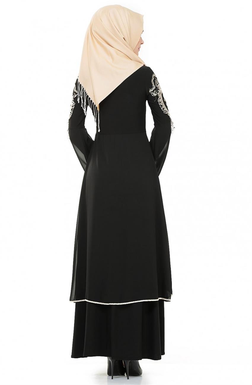 Evening Dress Dress-Black 8392-01