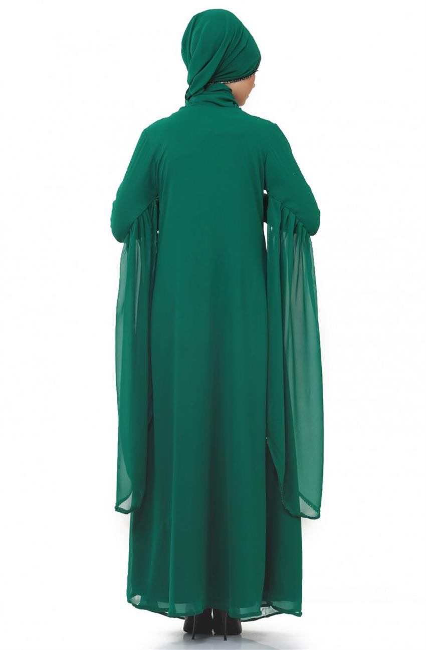 Evening Dress Dress-Green 3086-21