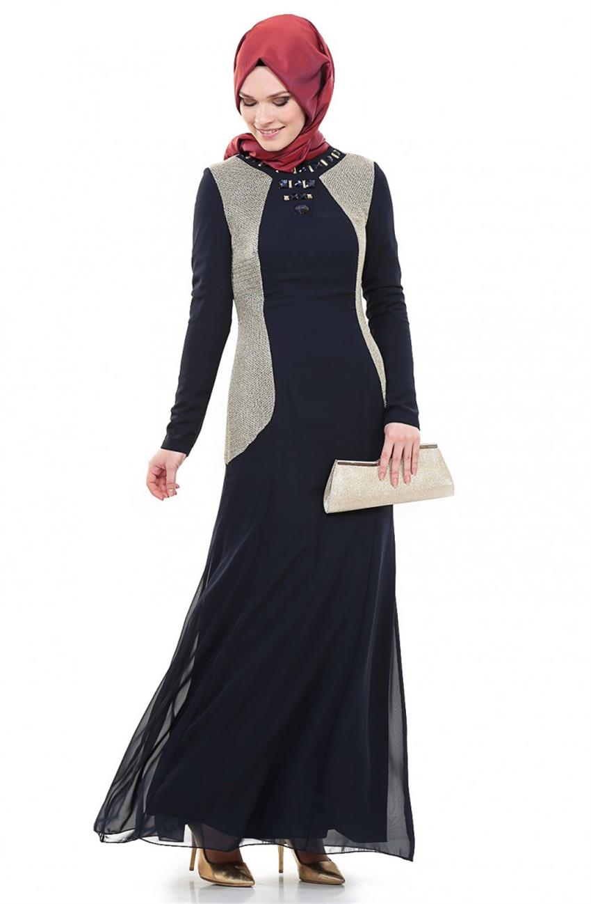 Evening Dress Dress-Navy Blue ARM439-17