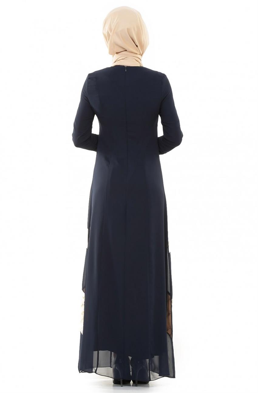 Evening Dress Dress-Navy Blue ARM448-17