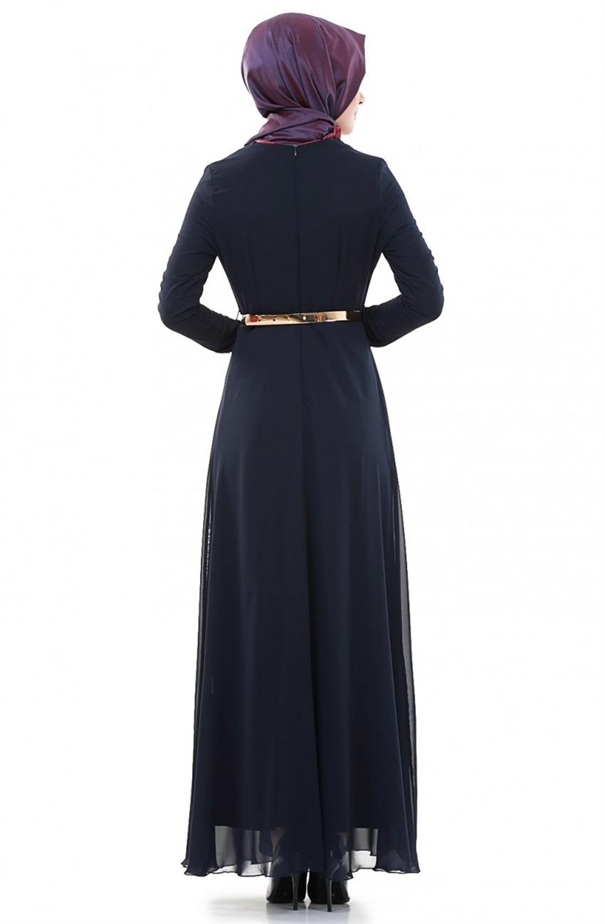 Evening Dress Dress-Navy Blue 442-17