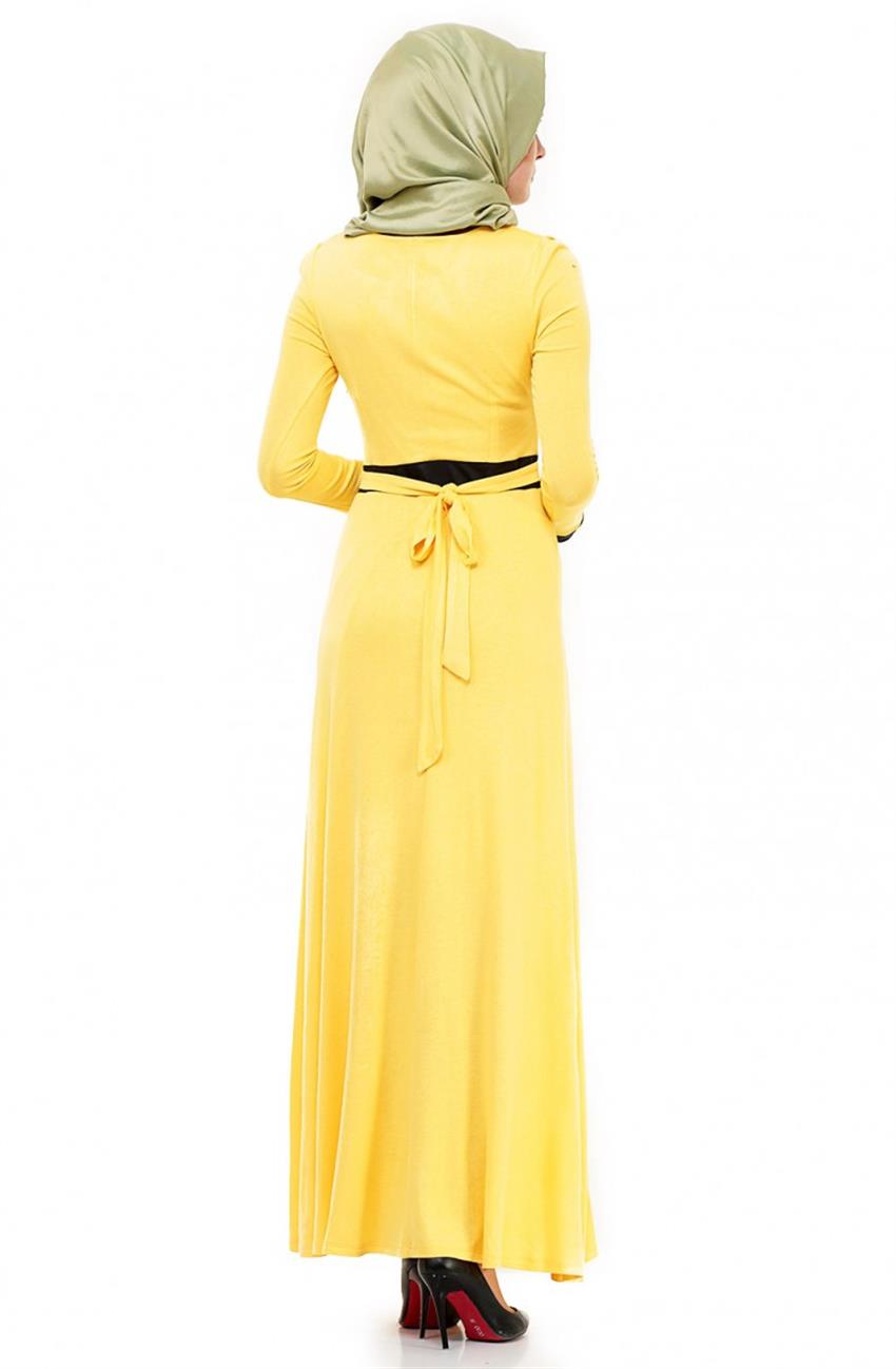 فستان-أصفر أسود ar-31930-2901
