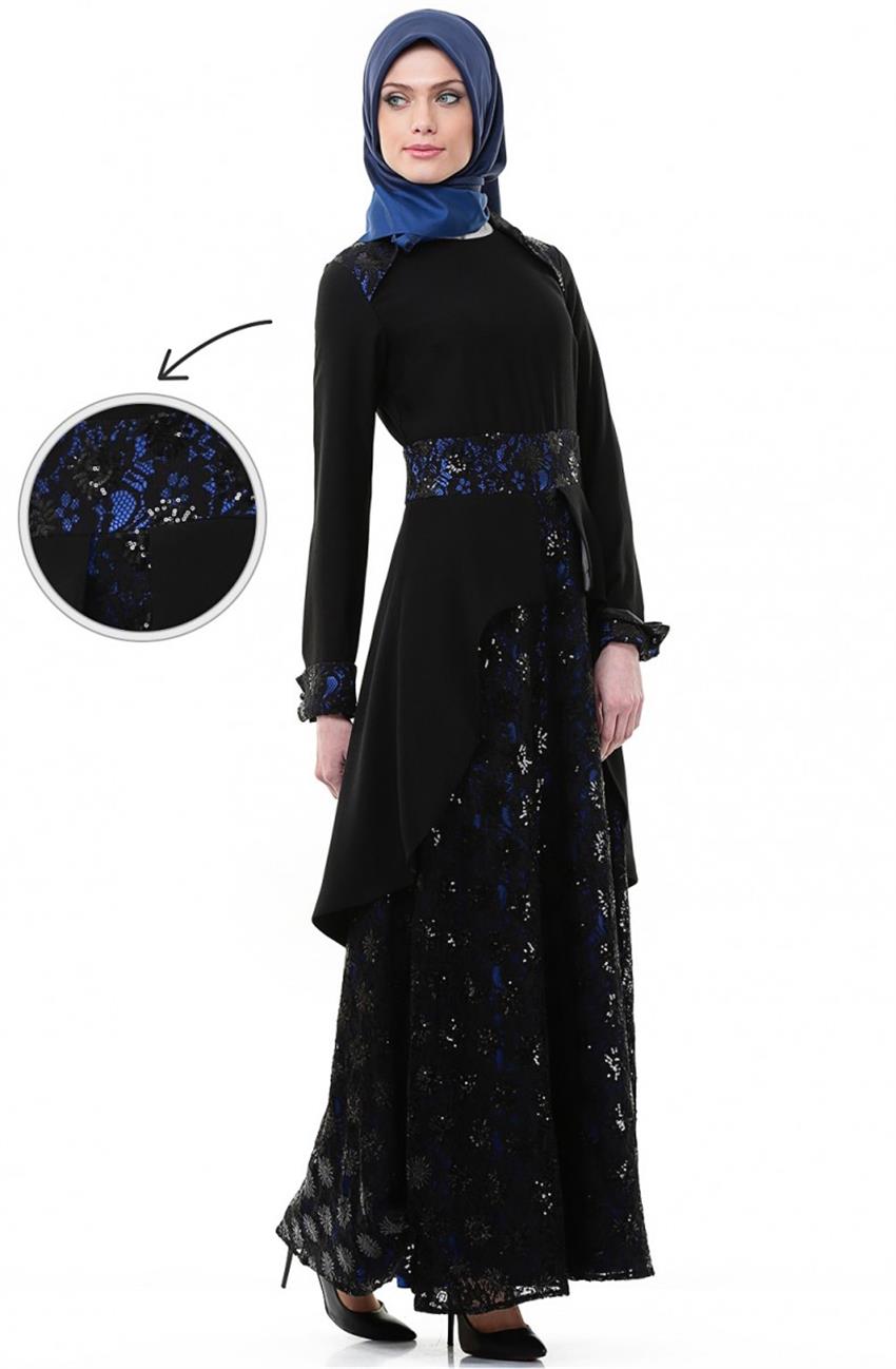 فستان-أسود أزرق غامق ar-3687-0147