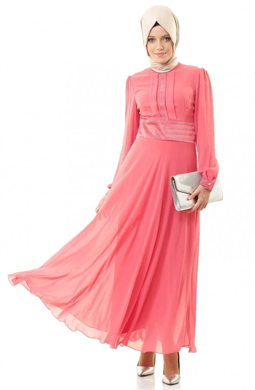 Evening Dress Dress-Açik Coral ARM9045-38