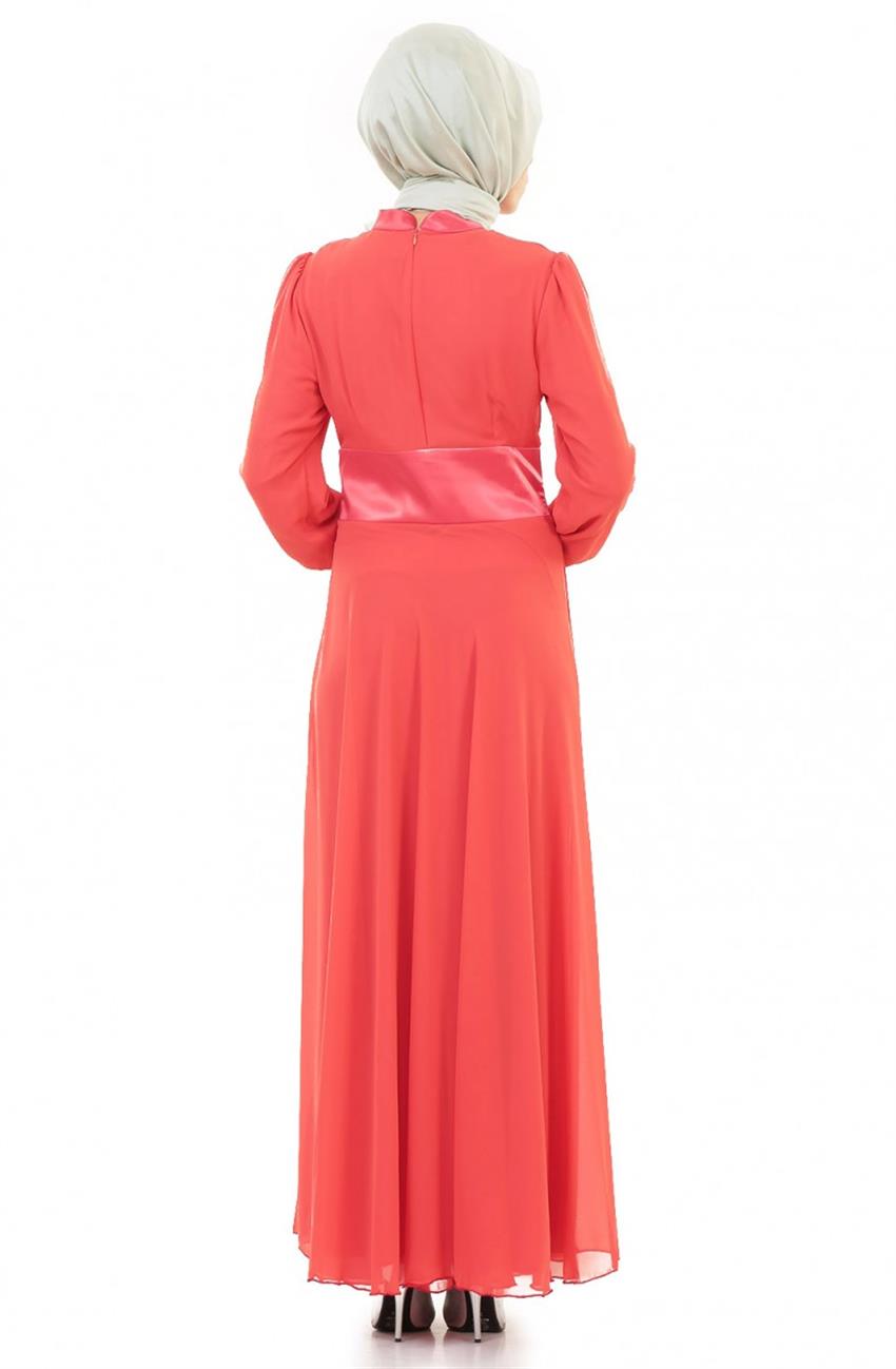 Evening Dress Dress-Coral ARM9045-71