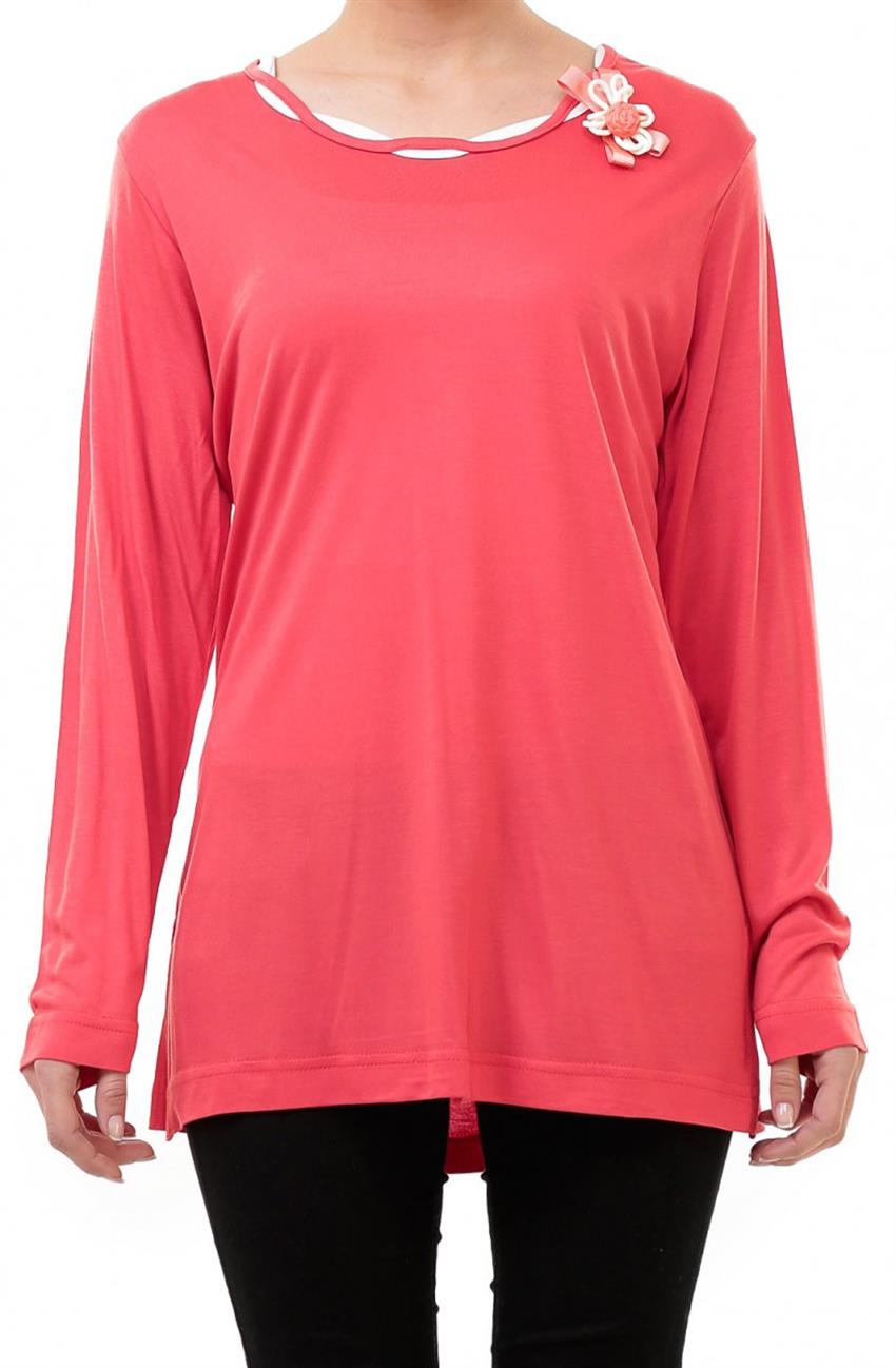 Blouse-Coral OL1593-71