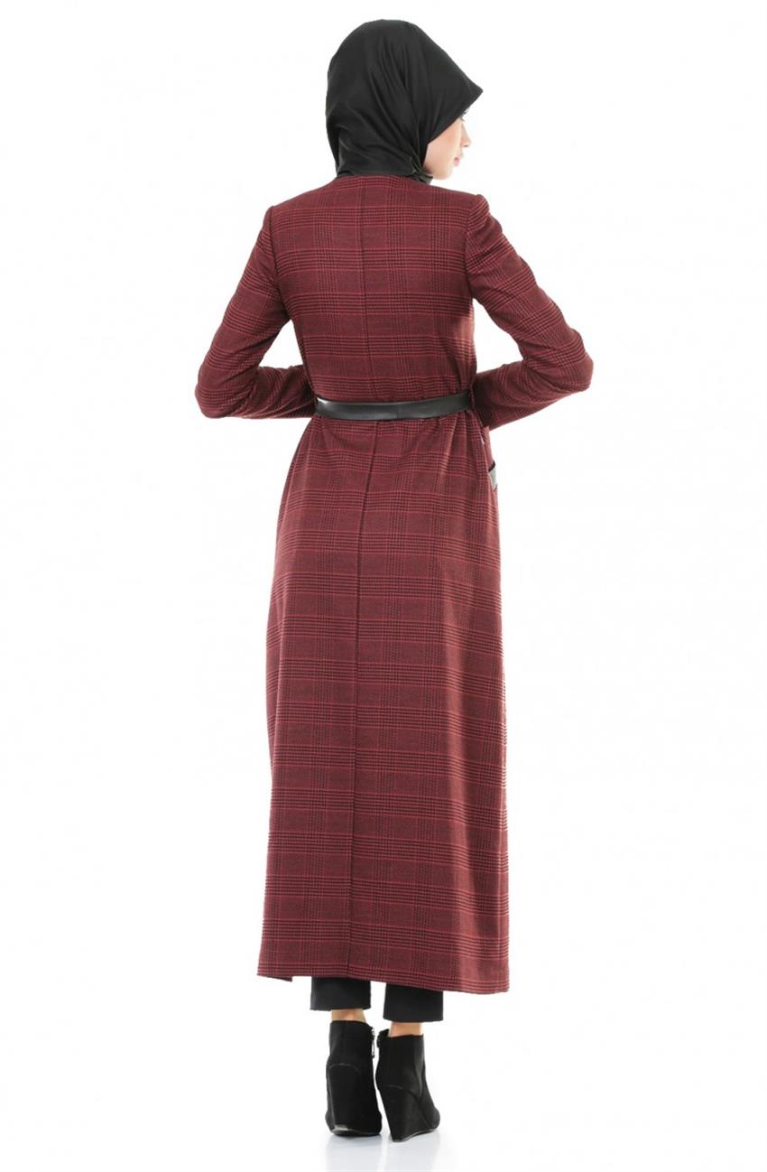 Tuğba & Venn Outerwear-Claret Red G8081-30