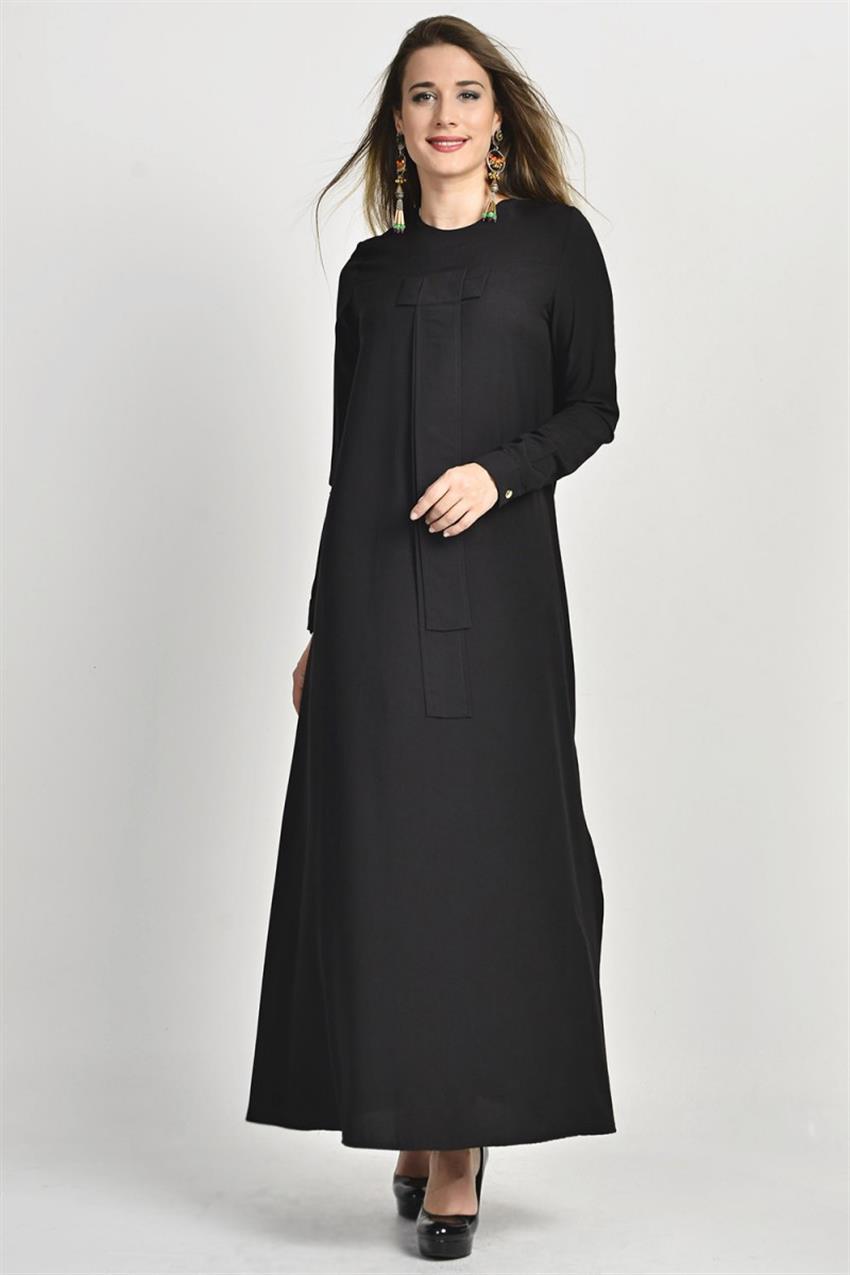 Ameerah Siyah Elbise 5931-01