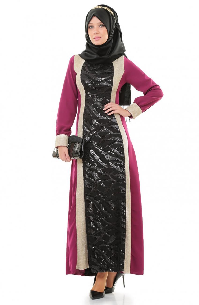 فستان سهرة فستان-فوشي ar-8613-43
